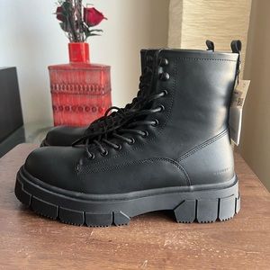Chunky lug sole boots